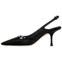 LOUIS VUITTON 6AM Slim Heel High Heels 7.5cm Women's Black