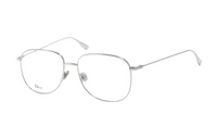 DIOR Metal Irregular Shape Eyeglass Frames Women's Silver