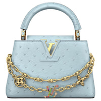 LOUIS VUITTON X Takashi Murakami Capucines Ostrich Baby Blue