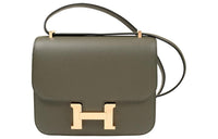 HERMES Constance Epsom Leather Shoulder Bag Crossbody Bag Mini Women's C6 VertDeGris Gray Green