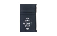 CELINE Calfskin Card Holder Women's Blue