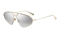 DIOR Metal Irregular Shape Sunglasses Men's Gold