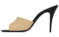 SAINT LAURENT Slide Slippers Women's Beige