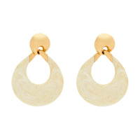 SAINT LAURENT Resin, Metal, Brass Earrings Women's Gold