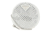 PRADA Fabric One Shoulder Handbag Crossbody Bag Regular Women's White