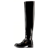 DIOR D Doll Knee high Boots Women's Black