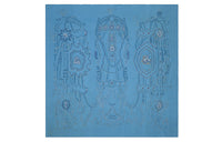 HERMES Silk Scarves Women's Blue