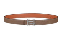 HERMES Leather Belts Women's Brown/Orange