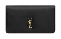 SAINT LAURENT Lambskin Wallet Women's Black