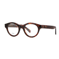 CELINE Acetate Round Eyeglass Frames Unisex Red