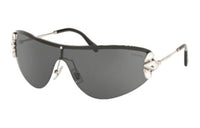 MIU MIU Metal Irregular Shape Sunglasses Women's Silver