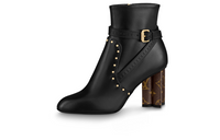 LOUIS VUITTON Silhouette Ankle Boots Women's Black