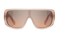 CHANEL Resin Irregular Shape Sunglasses Women's Light Brown