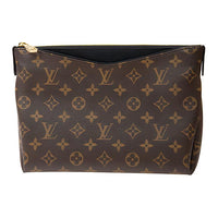 LOUIS VUITTON Pallas Canvas With Leather Toiletry Bag Women's Brown
