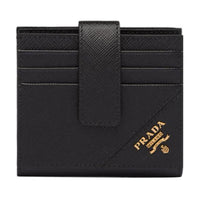 PRADA Saffiano Leather Card Holder Men's Black