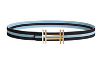 HERMES Belt Men's Blue Width: 3.2cm