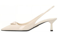 PRADA Slim Heel High Heels 5.5cm Women's Beige