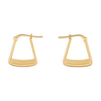 CELINE Formes Abstraites Pyramid Hoops In Brass With Gold Finish