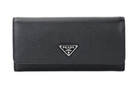 PRADA Cow Leather Evening Party Bag With Wallet Clutch Regular Women's Black