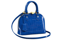 LOUIS VUITTON Alma BB Crocodile Leather Handbag Women's Santorini Blue