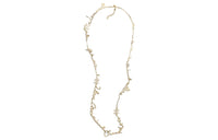 CHANEL Metal Rhinestone Necklaces Women's Gold