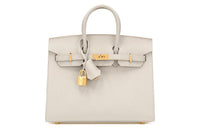 HERMES Birkin Epsom Leather Birkin Bag Handbag Women's 10 Craie Milkshake White