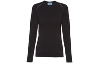 PRADA Long-Sleeved Crewneck Knitted Top