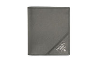 PRADA Leather Wallet Men's Gray
