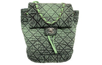 CHANEL Denim Denim Backpack Women's Green