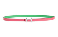 HERMES Classic H Logo Smooth Buckle Calfskin Leather Belts Women's Pink 13MM