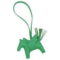 HERMES Leather Keychains Unisex Green