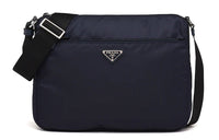 PRADA Fabric Shoulder Bag Crossbody Bag Women's Blue/Black