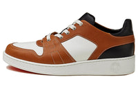 HERMES Low-Top Stylish Skateboarding Shoes Men's Brown White Black