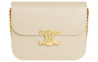 CELINE Cow Leather Crossbody Bag Shoulder Bag Women's Grassland Green