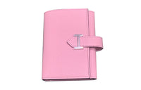 HERMES Bearn Goatskin Wallet Women's 3Q Rose Sakura Cherry Blossom Pink