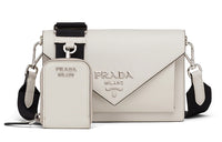 PRADA Leather 2 in 1 Crossbody Bag, Shoulder Bag Women's White