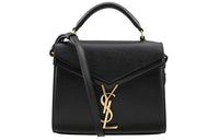 SAINT LAURENT Leather Crossbody Handbag Shoulder Bag Mini Women's Black