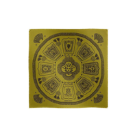HERMES Silk Silk Scarves Unisex Yellow Green