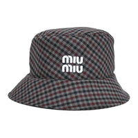 MIU MIU Virgin Wool Bucket Hats Women's Bordeaux