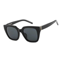 SAINT LAURENT Plate And Metal Square Sunglasses Women's Black