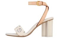 LOUIS VUITTON Silhouette Strap Sandals 8cm Women's Beige Apricot