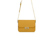 SAINT LAURENT PARIS Smooth Calf Leather Shoulder Bag Crossbody Bag Women's Warm Yellow