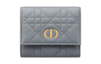 DIOR Caro Calfskin Wallet Regular Women's Cloud Blue