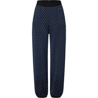 LOUIS VUITTON Knitted Sports Pants Women's Blue Black