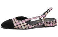 CHANEL Casual Single Shoes Women's Pink Black