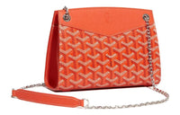 GOYARD Rouette Canvas With Leather Totes Chain Bag Shoulder Bag Women's Orange