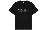 CELINE Loose Vinyl T shirt In Cotton Jersey