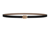 HERMES Leather Belts Unisex Black, Elephant Gray