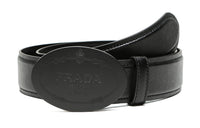 PRADA Leather Plate Buckle Style Men's Width: 3.5cm