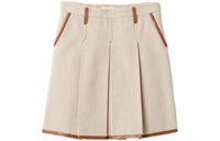 MIU MIU Logo embroidered Pleated Skirt